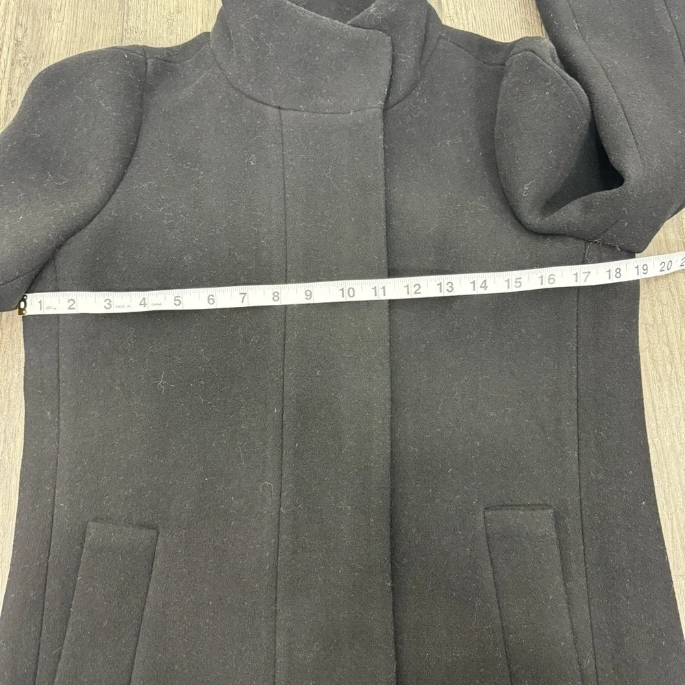 J.Crew Black Wool Pea Coat Women’s 2P Petite GUC - Picture 8 of 10